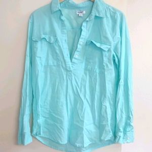 Old Navy Sea Blue 3 button shirt